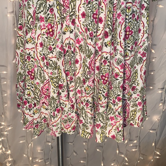 TORRID ⭐️ Ivory Floral Print Challis Skater Mini Dress - Picture 7 of 11